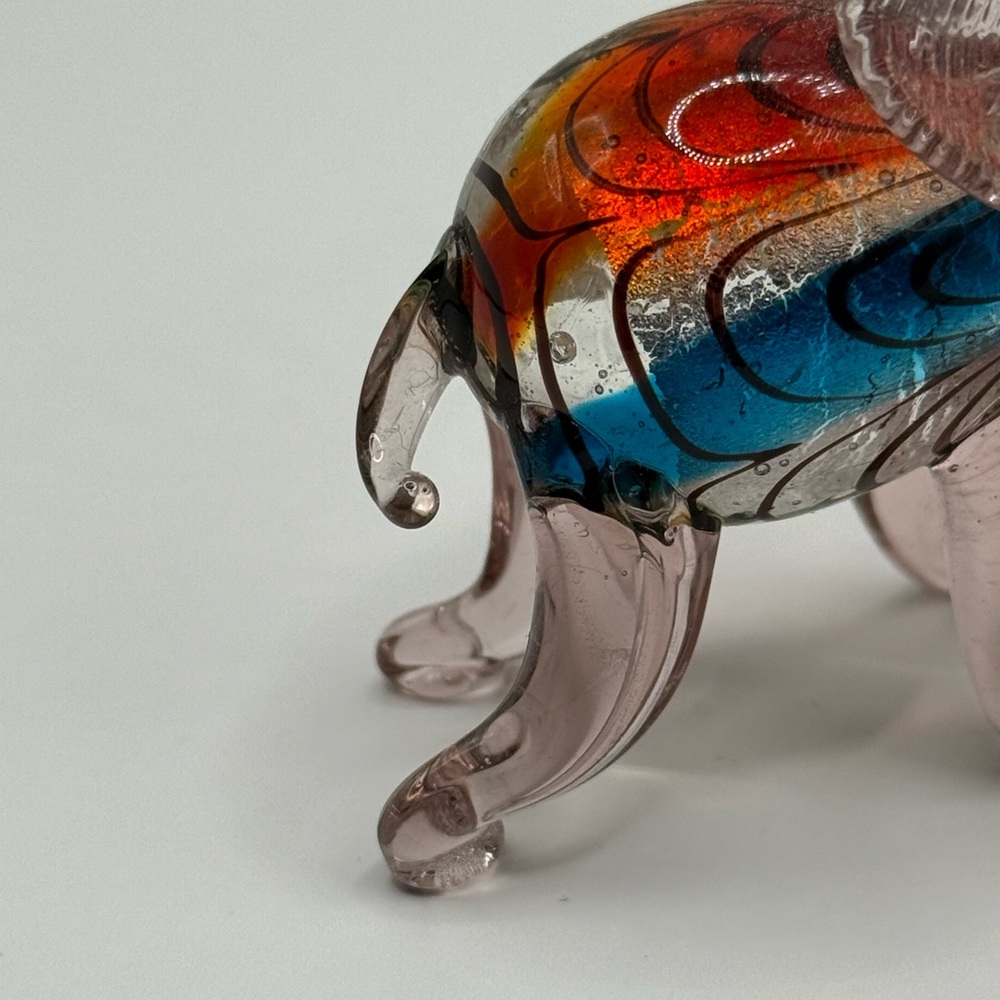 Glass Elephant photo or card holder - Picture 7 of 8